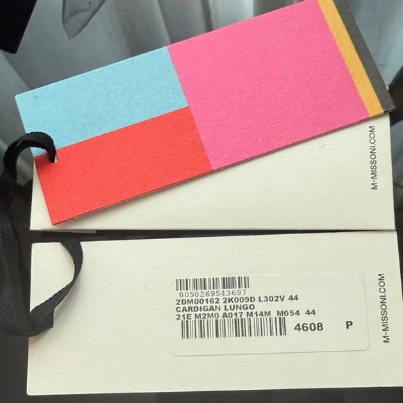 M Missoni Metallic Knit Maxi Duster Cardigan Multicolor Zig Zag IT 44 US 10 - Picture 12 of 16